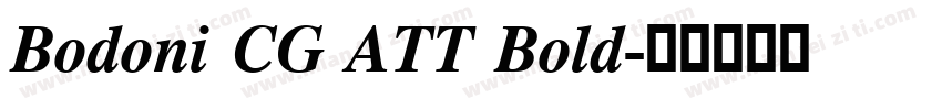 Bodoni CG ATT Bold字体转换